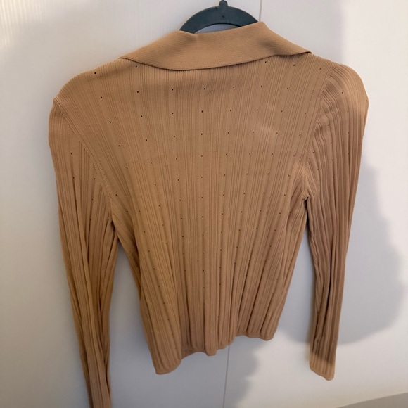 Sandro Ribbed Button-Up Cropped Cardigan Size Small - Picture 7 of 7